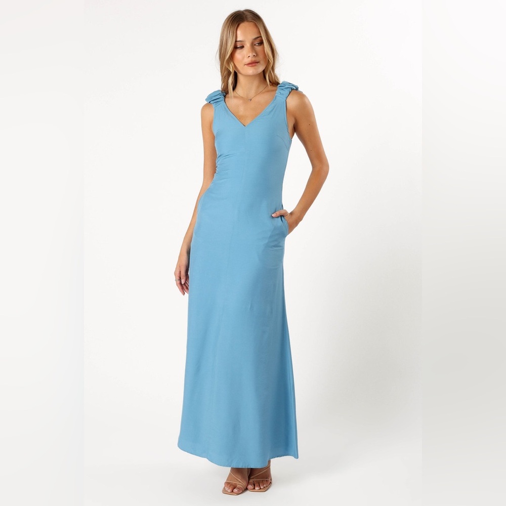 BNWT Michael Ruched Strap Maxi Dress Petal & Pup